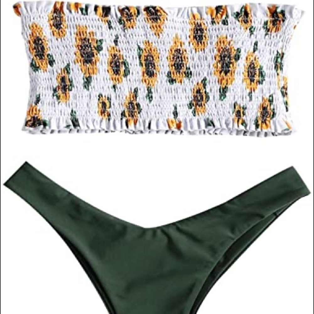 Zaful Sunflower Bikini Set